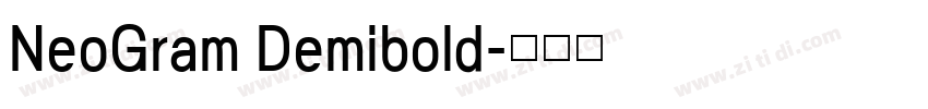 NeoGram Demibold字体转换